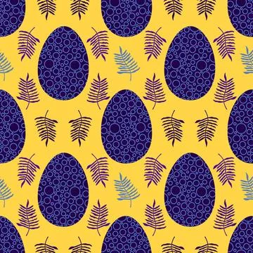 Easter seamless pattern with eggs for wallpaper and fabrics and textiles Stock Illustration