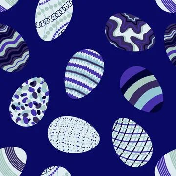 Easter seamless pattern with eggs for wallpaper and fabrics and textiles 스톡 일러스트