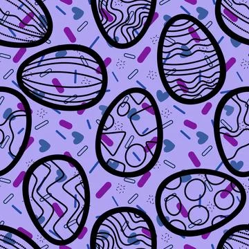 Easter seamless pattern with eggs for wallpaper and fabrics and textiles 스톡 일러스트