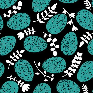 Easter seamless pattern with eggs for wallpaper and fabrics and textiles イラスト素材