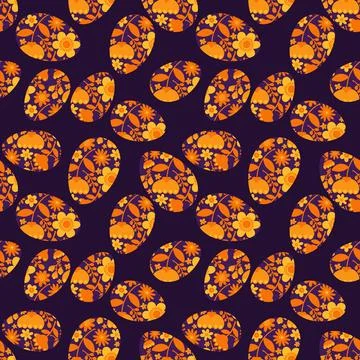 Easter seamless pattern with eggs for wallpaper and fabrics and textiles イラスト素材