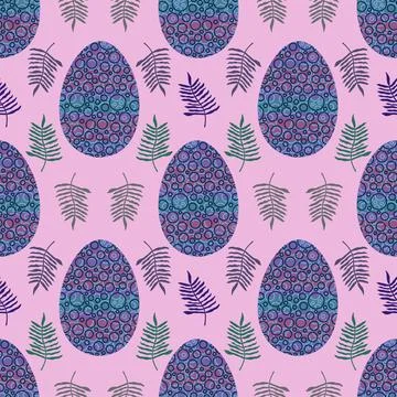 Easter seamless pattern with eggs for wallpaper and fabrics and textiles 스톡 일러스트