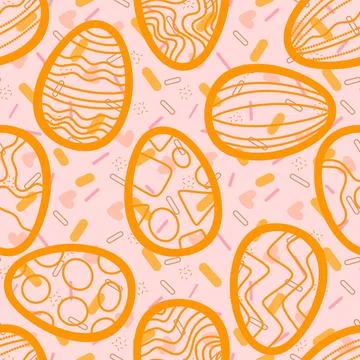 Easter seamless pattern with eggs for wallpaper and fabrics and textiles 스톡 일러스트