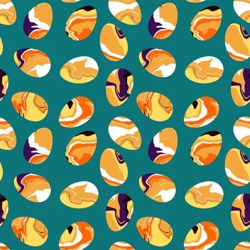 Easter seamless pattern with eggs for wallpaper and fabrics and textiles 스톡 일러스트