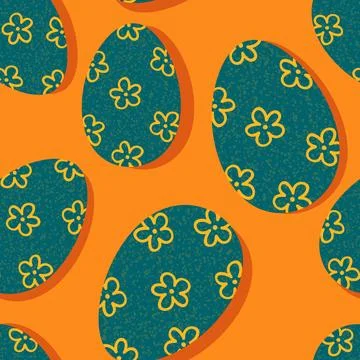 Easter seamless pattern with eggs for wallpaper and fabrics and textiles 스톡 일러스트