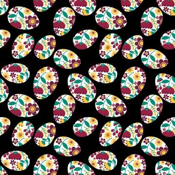 Easter seamless pattern with eggs for wallpaper and fabrics and textiles Stock Illustration