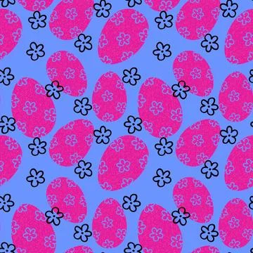 Easter seamless pattern with eggs for wallpaper and fabrics and textiles Stockillustratie