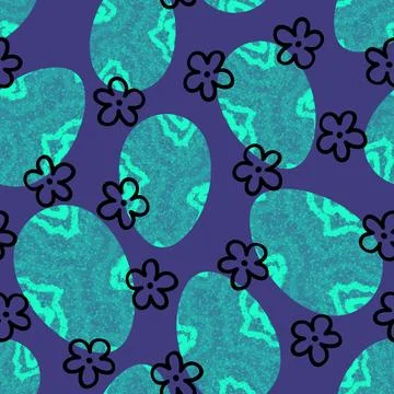 Easter seamless pattern with eggs for wallpaper and fabrics and textiles イラスト素材