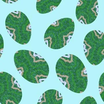Easter seamless pattern with eggs for wallpaper and fabrics and textiles Stock Illustration