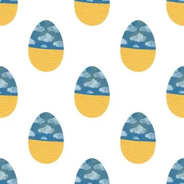 Easter seamless pattern with eggs for wallpaper and fabrics and textiles イラスト素材