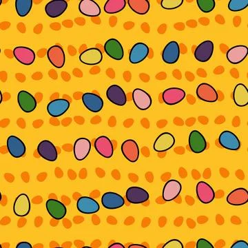 Easter seamless pattern with eggs for wallpaper and fabrics and textiles 스톡 일러스트