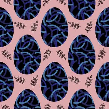 Easter seamless pattern with eggs for wallpaper and fabrics and textiles Illustrazione stock