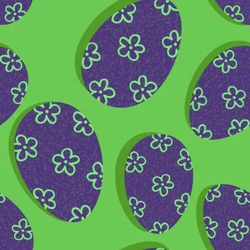 Easter seamless pattern with eggs for wallpaper and fabrics and textiles Stock Illustration