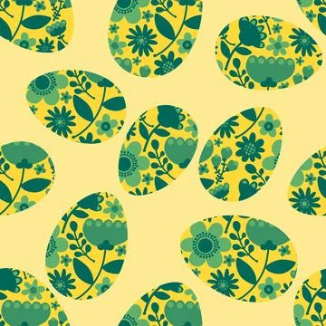 Easter seamless pattern with eggs for wallpaper and fabrics and textiles Stock Illustration