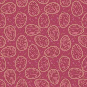 Easter seamless pattern with eggs for wallpaper and fabrics and textiles Stock Illustration