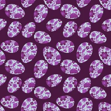 Easter seamless pattern with eggs for wallpaper and fabrics and textiles Stock Illustration