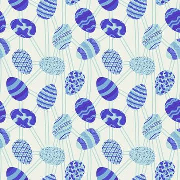 Easter seamless pattern with eggs for wallpaper and fabrics and textiles Stock Illustration