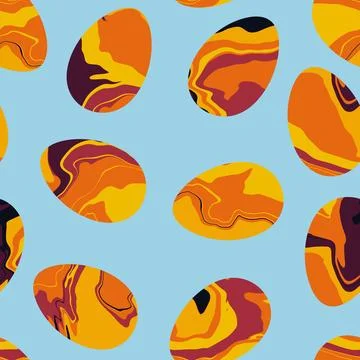 Easter seamless pattern with eggs for wallpaper and fabrics and textiles Stock Illustration