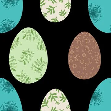Easter seamless pattern with eggs for wallpaper and fabrics and textiles 스톡 일러스트