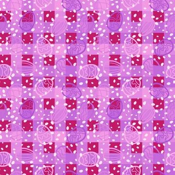 Easter seamless pattern with eggs for wallpaper and fabrics and textiles 스톡 일러스트