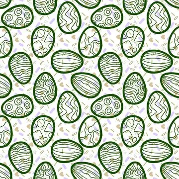 Easter seamless pattern with eggs for wallpaper and fabrics and textiles Stock Illustration
