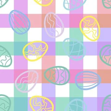 Easter seamless pattern with eggs for wallpaper and fabrics and textiles イラスト素材