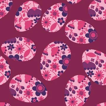 Easter seamless pattern with eggs for wallpaper and fabrics and textiles イラスト素材