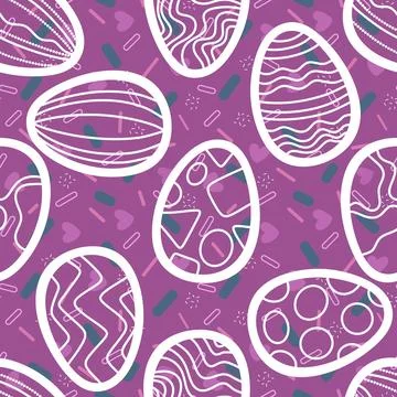 Easter seamless pattern with eggs for wallpaper and fabrics and textiles Stockillustratie