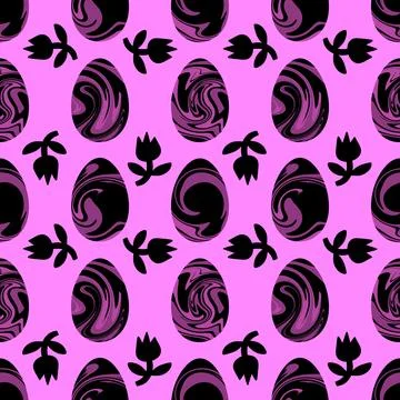 Easter seamless pattern with eggs for wallpaper and fabrics and textiles Stock Illustration