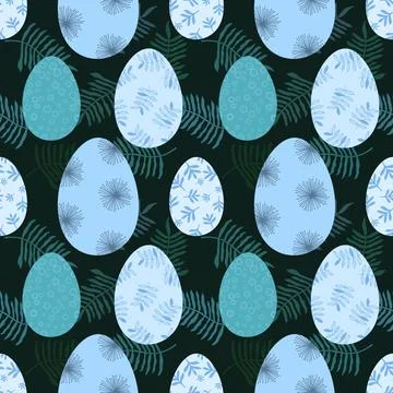 Easter seamless pattern with eggs for wallpaper and fabrics and textiles Stock Illustration