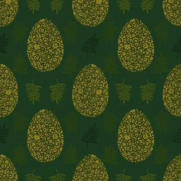 Easter seamless pattern with eggs for wallpaper and fabrics and textiles Stock Illustration