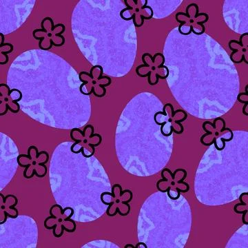 Easter seamless pattern with eggs for wallpaper and fabrics and textiles Illustrazione stock