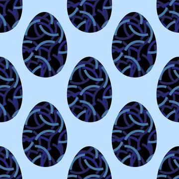 Easter seamless pattern with eggs for wallpaper and fabrics and textiles イラスト素材