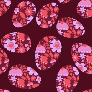 Easter seamless pattern with eggs for wallpaper and fabrics and textiles Illustrazione stock