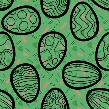 Easter seamless pattern with eggs for wallpaper and fabrics and textiles Illustrazione stock