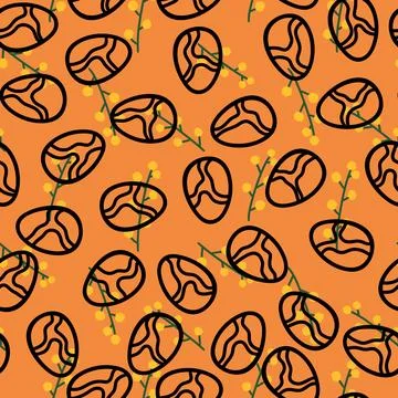 Easter seamless pattern with eggs for wallpaper and fabrics and textiles Stock Illustration