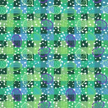 Easter seamless pattern with eggs for wallpaper and fabrics and textiles Stock Illustration
