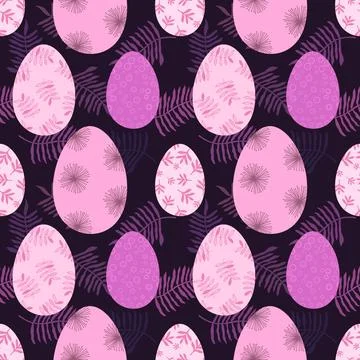 Easter seamless pattern with eggs for wallpaper and fabrics and textiles 스톡 일러스트
