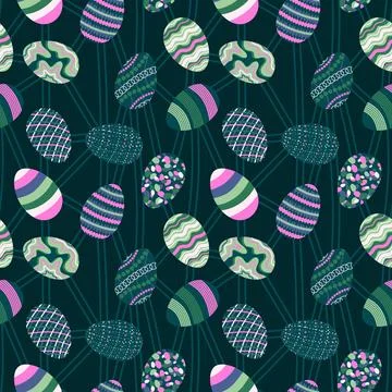 Easter seamless pattern with eggs for wallpaper and fabrics and textiles Illustrazione stock