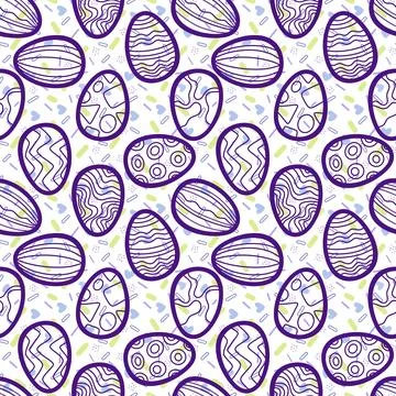 Easter seamless pattern with eggs for wallpaper and fabrics and textiles Stock Illustration
