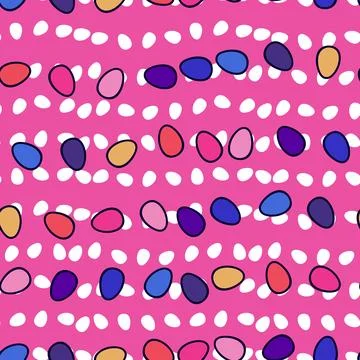 Easter seamless pattern with eggs for wallpaper and fabrics and textiles Stock Illustration
