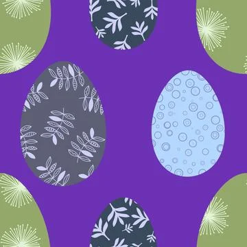 Easter seamless pattern with eggs for wallpaper and fabrics and textiles Illustrazione stock