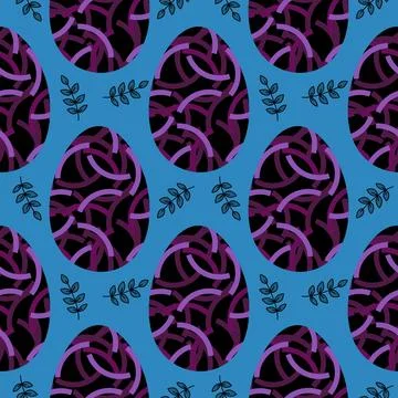 Easter seamless pattern with eggs for wallpaper and fabrics and textiles Stock Illustration