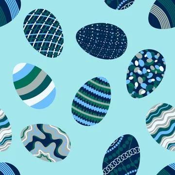 Easter seamless pattern with eggs for wallpaper and fabrics and textiles Illustrazione stock