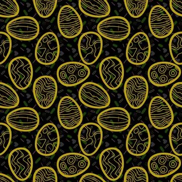 Easter seamless pattern with eggs for wallpaper and fabrics and textiles イラスト素材