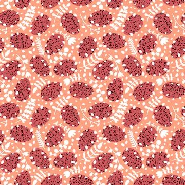 Easter seamless pattern with eggs for wallpaper and fabrics and textiles 스톡 일러스트