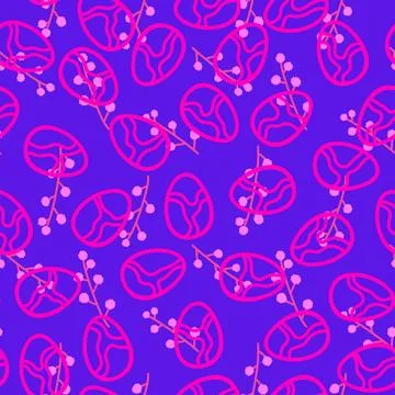 Easter seamless pattern with eggs for wallpaper and fabrics and textiles イラスト素材