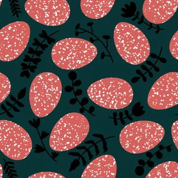 Easter seamless pattern with eggs for wallpaper and fabrics and textiles イラスト素材