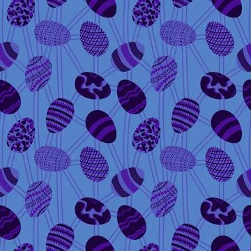 Easter seamless pattern with eggs for wallpaper and fabrics and textiles Stock Illustration