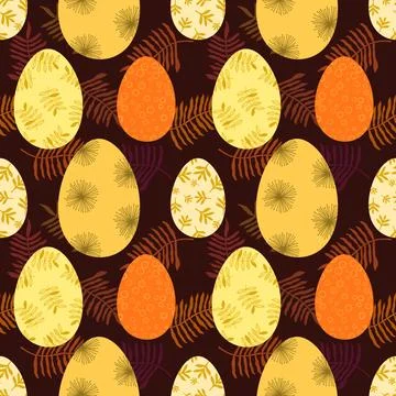 Easter seamless pattern with eggs for wallpaper and fabrics and textiles 스톡 일러스트